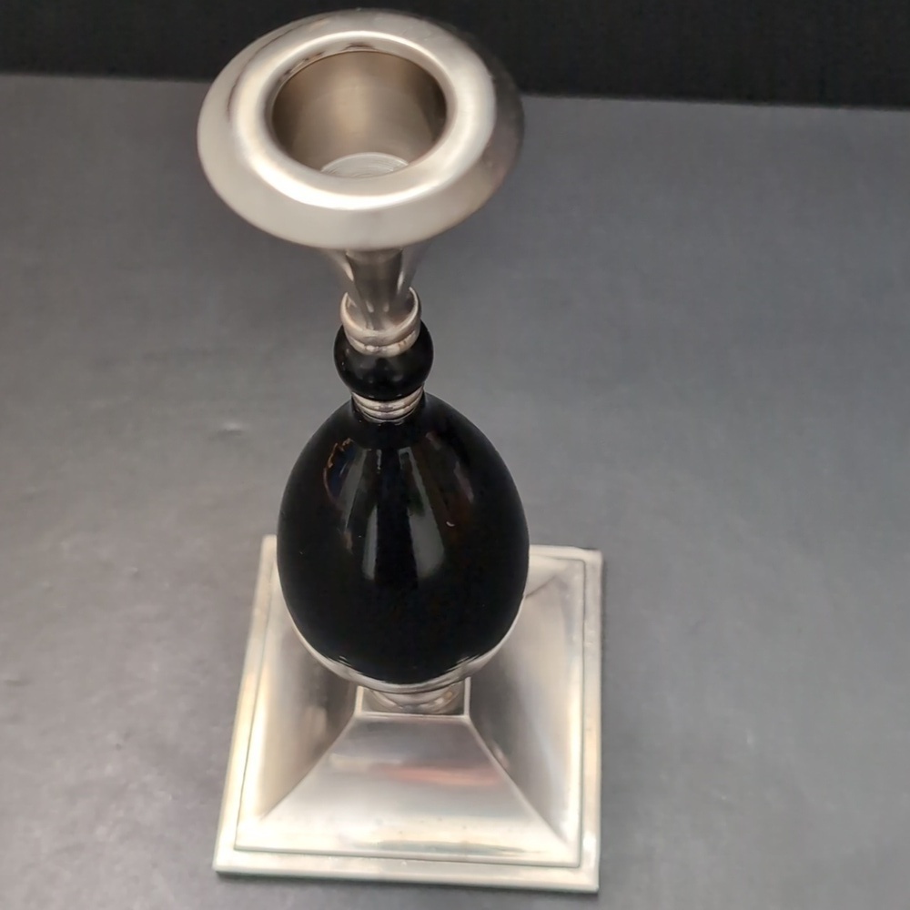 Vintage Partylite Elegant Black and Silver Candle Holder. - Picture 2 of 8